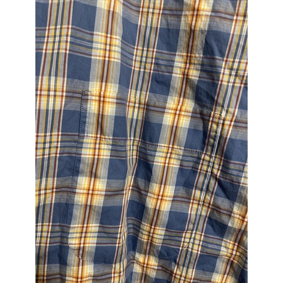 Peter Millar Men's Blue Yellow White Plaid Print Button Down Shirt Size L - Picture 2 of 8